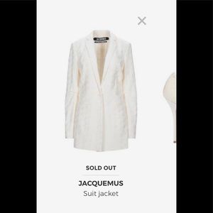 Jacquemus cream linen jacket with J logos - size 40 - or US 4